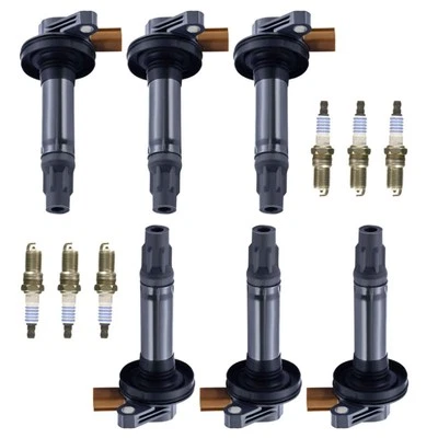 6 bobinas de encendido + 6 bujías de iridio para Ford Taurus Explorer F150 3,5 L Foto 1 de 4