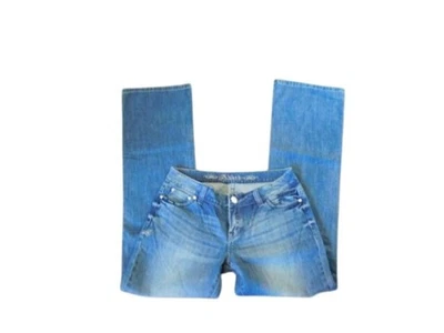 Pantalones de mezclilla desgastados Adiktd talla 30/8 largo bolsillo cruzado corte bota Foto 1 de 2