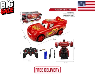 Disney Lightning McQueen RC Coche 2 en 1 Transformar Robot Juguete para Niños Regalo Foto 1 de 4