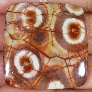 77.20 Carat. Natural Bird Eye Jasper Cushion Cabochon Stone 35x36x6 mm ,185 - Picture 1 of 6