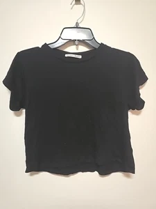 Camiseta negra de manga corta Reformation Jeans talla pequeña elástica - Imagen 1 de 8