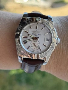 Breitling Galactic A37330 Mother of Pearl Automatic Unisex 37mm Swiss Made - Picture 1 of 11