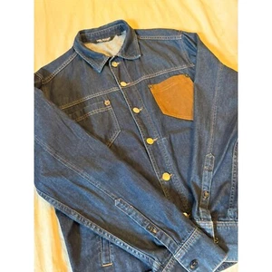 Neil Barrett Denim Trucker Jacket w/ Suede Pocket Cotton Size M - Picture 1 of 8