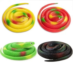 Serpientes de goma realistas - 4 piezas serpiente de goma falsa de 29 pulgadas para mantener alejadas a las aves - Imagen 1 de 8