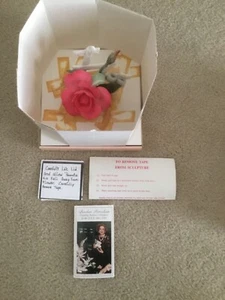 Boehm porcelain rose w/ trellis - Picture 1 of 4