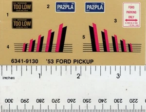 ERTL n. 6341 1:25 1953 Ford Pickup Street macchina decalcomania solo non un kit NOS - Foto 1 di 1