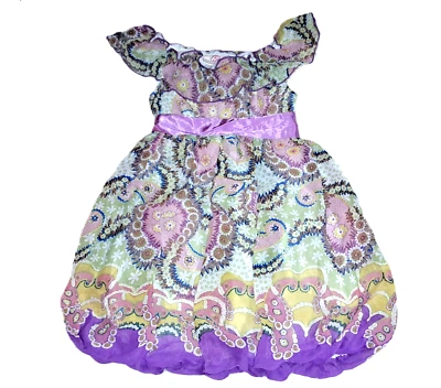 Niñas De Colección BLOOME Vestido Dobladillo Abullonado 8 Pupilas Rosa Satén Faja Pasiley Verano Fiesta Y2k Foto 1 de 4