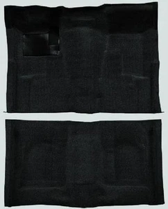 ACC 68-72 NOVA 2DR AUTO BLACK 80/20 LOOP MOLDED CARPET w/ BUCKETS + NO CONSOLE - Picture 1 of 2