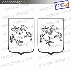 2 Adesivi plastificati anti UV scudo per camper pegaso granduca 27x19 cm decals - Imagen 1 de 1