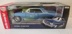 Auto World 1962 Pontiac Grand Prix 1:18 Scale Ensign Blue NIB - Picture 1 of 5