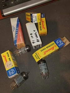 12AU7 Minniwatt Australian long grey plate circa 50's tubes - Picture 1 of 7