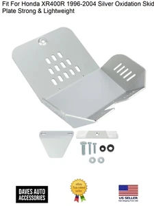 Fit For Honda XR400R 1996-2004 Silver Oxidation Skid Plate Strong & Lightweight - Picture 1 of 14