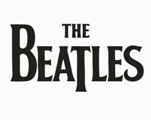 The Beatles Black Logo Rub On Sticker Album LP Vinyl Sticker - Picture 1 of 1