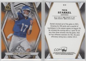 2021-22 Bowman University Invicta Orange Refractor /25 Nick Starkel #BI-18