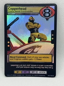 G.I. JOE TCG 2005 Copperhead - Cobra Naval Commander - Holo Foil Card #46/78 - Picture 1 of 2
