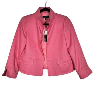 Talbots Womens Pink Open Front Slit Long Sleeve Jackie Fit Blazer Petites Sz 10P - Picture 1 of 16