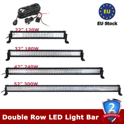 22" 32" 42" 52IN LED Work Offroad Light Bar Driving Lamp ATV AUV BOAT CAR TRUCK - Image 1 of 4