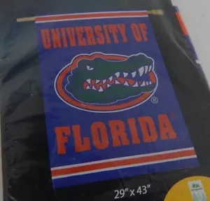 Florida Gators Decorative Team Flag 29"X43" Double Sided NCAA Embossed Suede - Picture 1 of 8