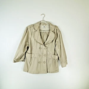 Cato Women X Large Blazer Khaki Double Breasted Button Jacket 3/4 Sleeve Coat - Picture 1 of 11