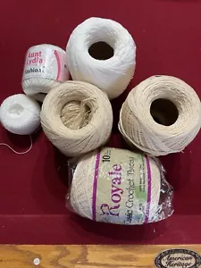 Royale Crochet Thread 2730 Yards Size 10 100% Mercerized Cotton Lot Of 6 Misc - Picture 1 of 3