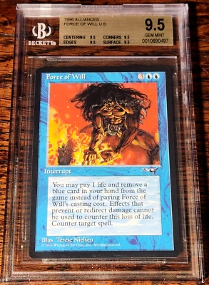 Force of Will BGS 9.5 Quad Alliances GEM MINT MTG Iconic Art + Fast Ship! - Image 1 of 3