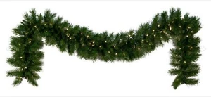 New LED Pre lit Garland warm white 14" x 9'  - Picture 1 of 1