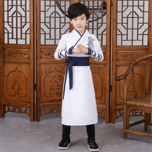 Girls Boy Chinese Vintage Hanfu Dress Tang Suit Ancient Cosplay Costume Festival - Picture 1 of 12