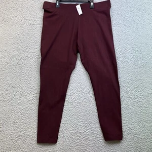 Old Navy leggings donna bordeaux vita alta taglia XL cuciture interne 27 NUOVI - Foto 1 di 7