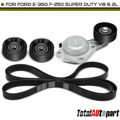 4x Serpentine Belt Drive Component Kit for Ford E-350 Super Duty 2017-2018 6.2L - Image 1 of 4