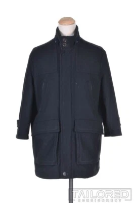 Abrigo Chaqueta Parka PAUL & SHARK Yachting Azul Sólido Lana Para Hombre - XL Foto 1 de 4