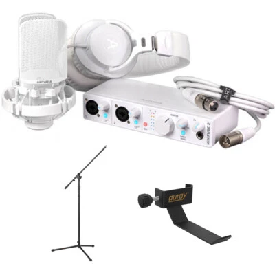 Комплект для записи Arturia MiniFuse белый комплект с держателем для наушников и подставкой для микрофона КОМПЛЕКТ - Изображение 1 из 4