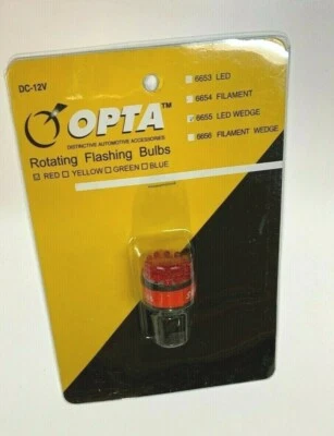 2x 3157 RED 20SMD LED Strobe Flashing Blinking Bright Car Light Auto Bulbs Round - Image 1 of 3