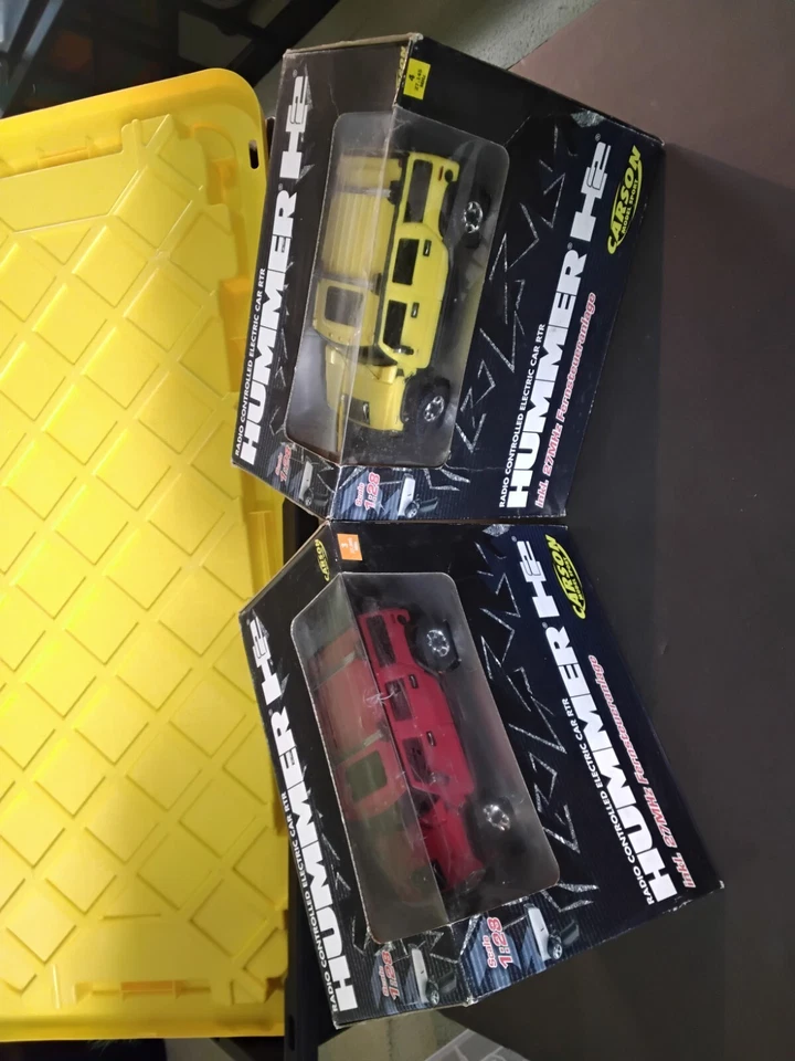 XMODS 2 HUMMER H2 RED AND YELLOW CARSON XMODS NEW  #C5* - Image 1 of 4