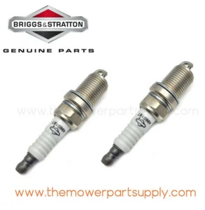 2 Spark Plugs 496018 Genuine Briggs & Stratton Fits Champion RC14YC OEM - Picture 1 of 3
