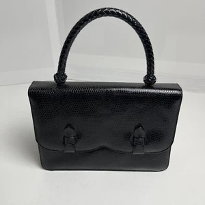 Borsa a mano originale in pelle nera firmata Susan Gail vintage firmata designer - Foto 1 di 11