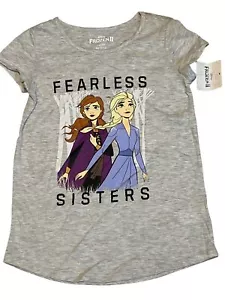 Frozen II Fearless Sisters Mädchen grau T-Shirt M 10/12 - Bild 1 von 4