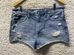Madewell relaxed women’s cutoff denim shorts holes distressed size 30 GUC - Picture 1 of 6