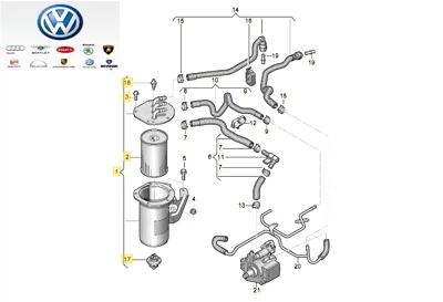 Original VW/AUDI 5Q0127400J Kraftstofffilter mit Gehäuse AUDI FORD SEAT SKODA VW - Image 1 of 4