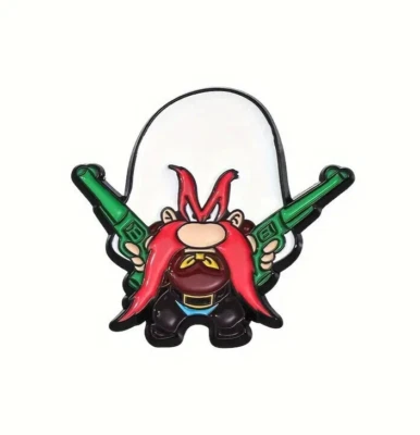 YOSEMITE SAM Looney Tunes Enamel Pin (BONUS SILVER STORAGE BAG) LAPEL PIN...RARE - Image 1 of 3
