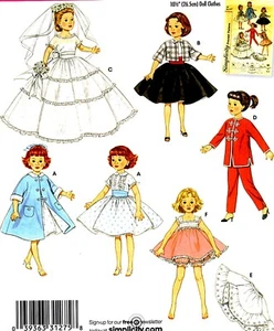 LETZTES 101/2" MISS GINGER & MS REVLON BRAUTKLEID PJs SCHNITTMUSTER Simplicity 3522 - Bild 1 von 10