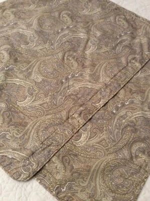 Ralph Lauren Amarillo/Gris/Marrón Paisley Almohada Falsa Set (2) Tubería Alrededor En muy buen estado Foto 1 de 4