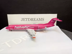 1/200 HELVETIC AIRWAYS FOKKER 100 / F-28-0100 2004 COLORES HB-JVC HERPA - Imagen 1 de 9
