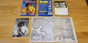 1987 Micro Prose Sid Meier's Pirates! for PC IBM Tandy 5.25 Floppy BOXED w map - Picture 1 of 12