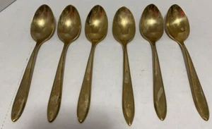 Dirilyte Dirigold Regal Flatware 6 Teaspoons Replacement - Picture 1 of 4
