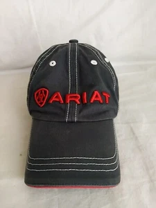 Ariat Cap Adjustable Strapback Color Gray Red Ball Cap Snapback - Picture 1 of 10