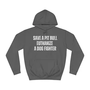Pit Bull Lover Hoodie Pit Bulls Advocate Anti Dog Fighting Sweatshirts - Picture 1 of 11