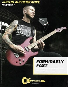 Miss May I Justin Aufdemkampe Signature Charvel Pro-Mod SD24 guitarra impresión de anuncio - Imagen 1 de 3