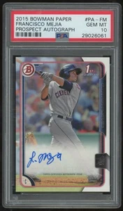 2015 Bowman Paper Prospect #PA-FM Francisco Mejia AUTO PSA 10 GEM-MT - Picture 1 of 2