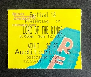2001 Der Herr der Ringe Die Gefährten Movie Ticket Stub 23.12.01 - Bild 1 von 1