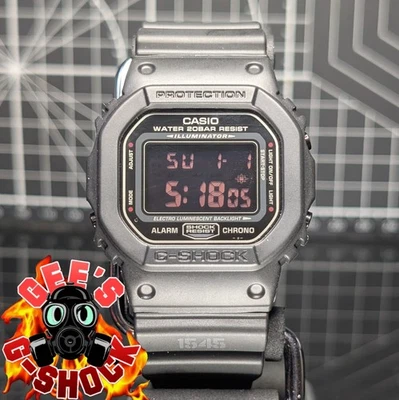 Casio G-Shock DW-5600 Blacked Out Matte Black Red Eye Digital Square DW-5600MS-1 - Image 1 of 4